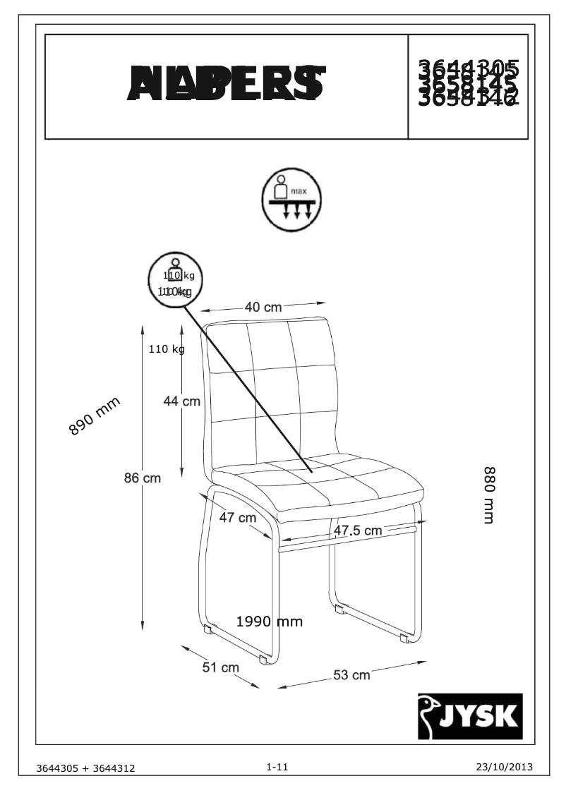 Page n°1 - Manuel utilisateur JYSK Albert