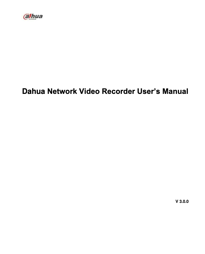 Page n°1 - Manuel utilisateur Dahua Technology DHI-NVR5424-24P-4KS2