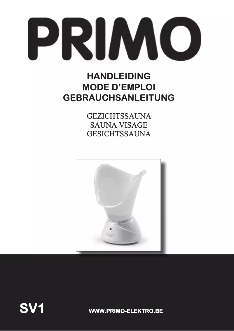 Image de la première page du manuel de l'appareil SV1