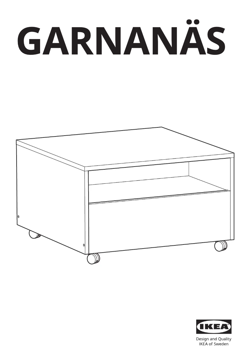 Page 1 de la notice Manuel utilisateur Ikea GARNANÄS 005.565.08