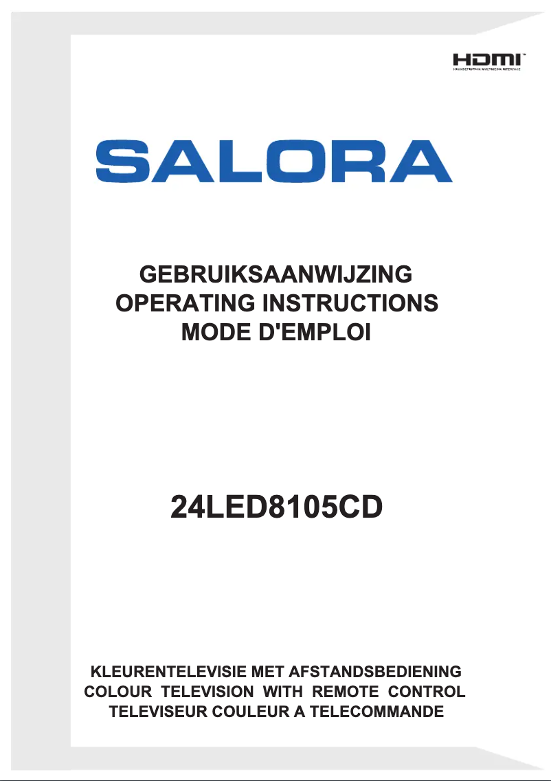 Page 1 de la notice Manuel utilisateur Salora 24LED8105CD
