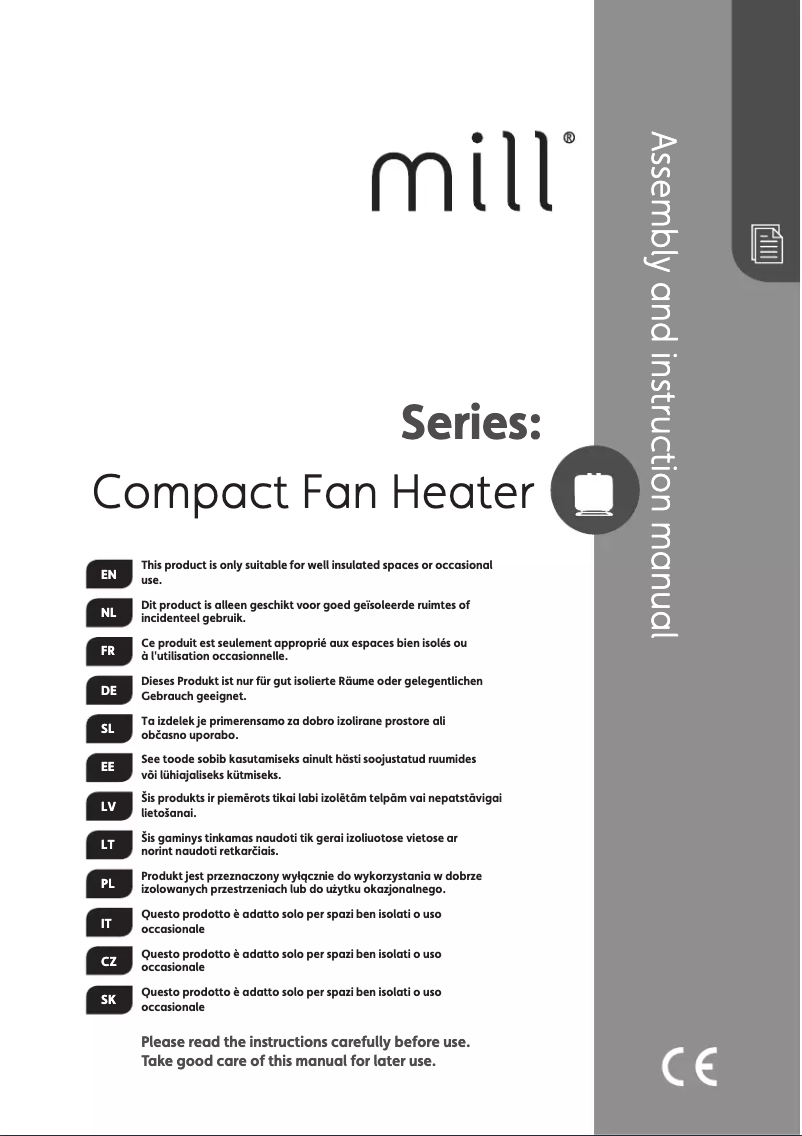 Página 1 del manual Manual de usuario Mill CUS1800MECBA