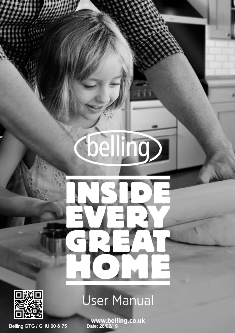 Page 1 de la notice Manuel utilisateur Belling GTG60C