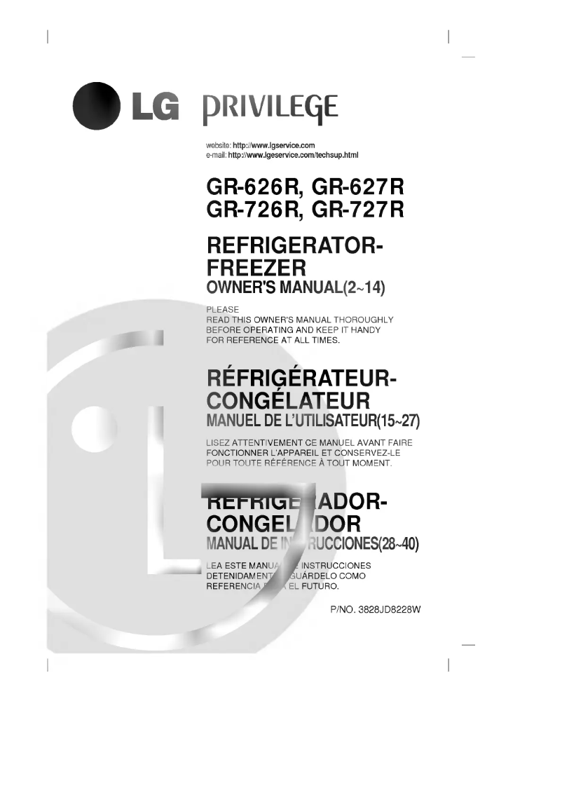 Page 1 of the manual User Manual LG GR-726R