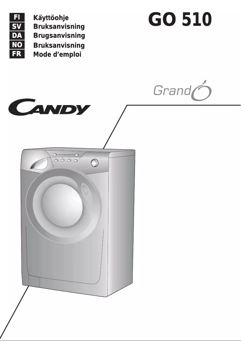 Page n°1 - Manuel utilisateur Candy GO 510/1-16S