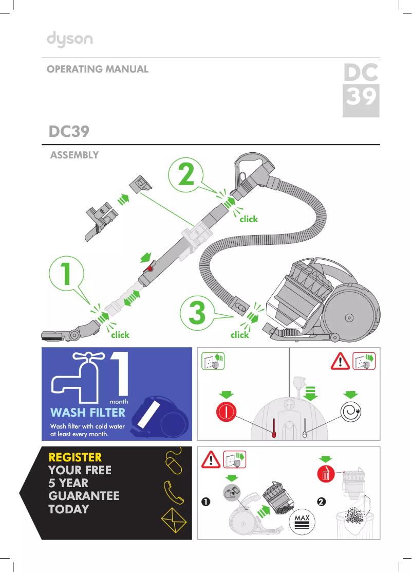 Page 1 de la notice Manuel utilisateur Dyson DC39