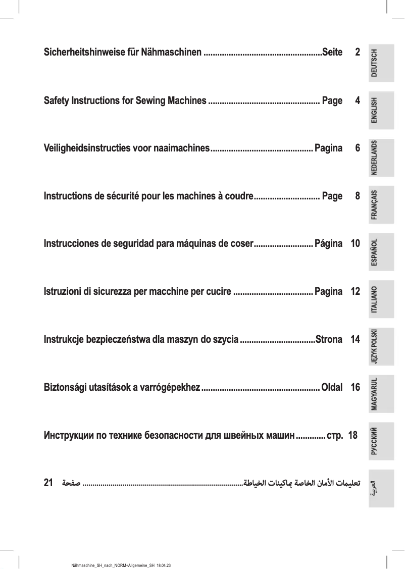 Page 1 de la notice Instructions / montage Clatronic NM 3795