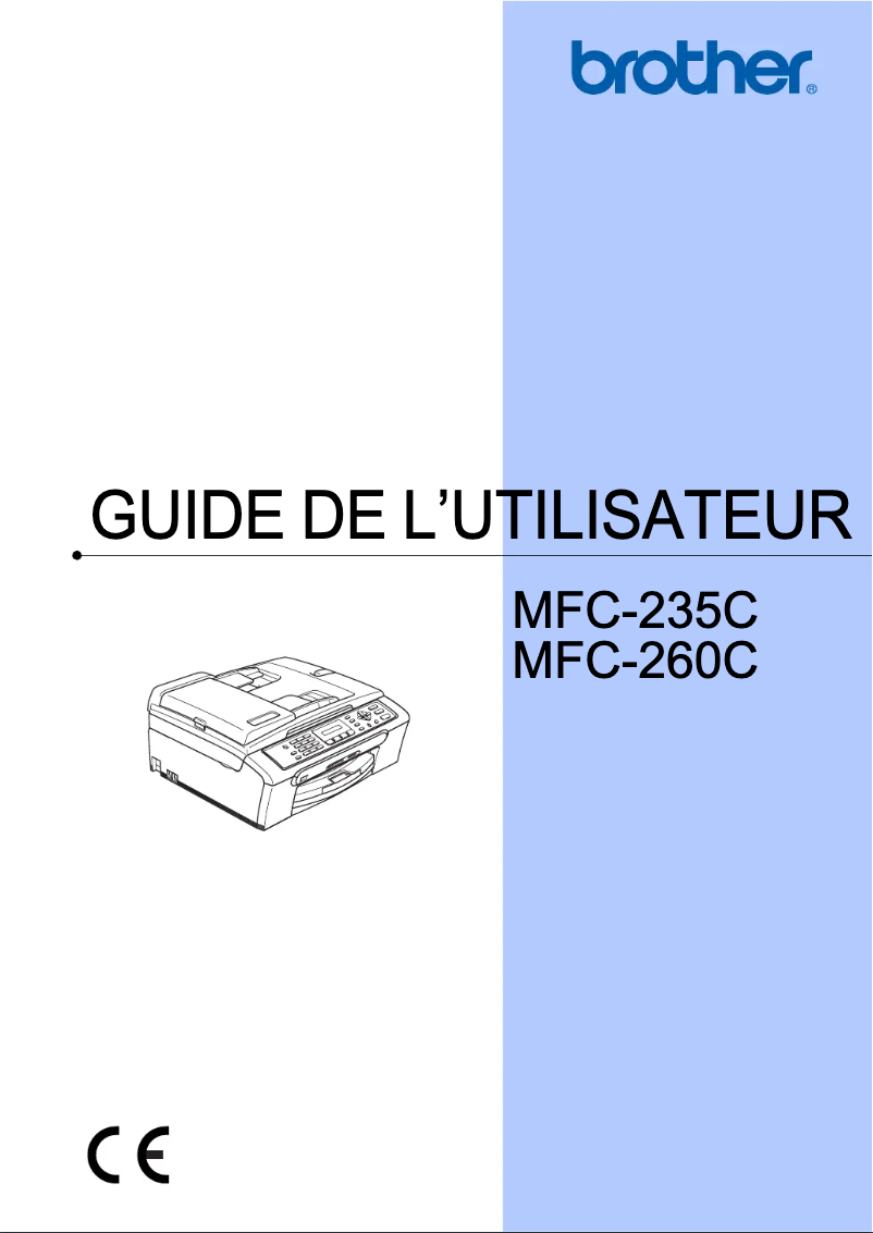 Image de la première page du manuel de l'appareil MFC-260C