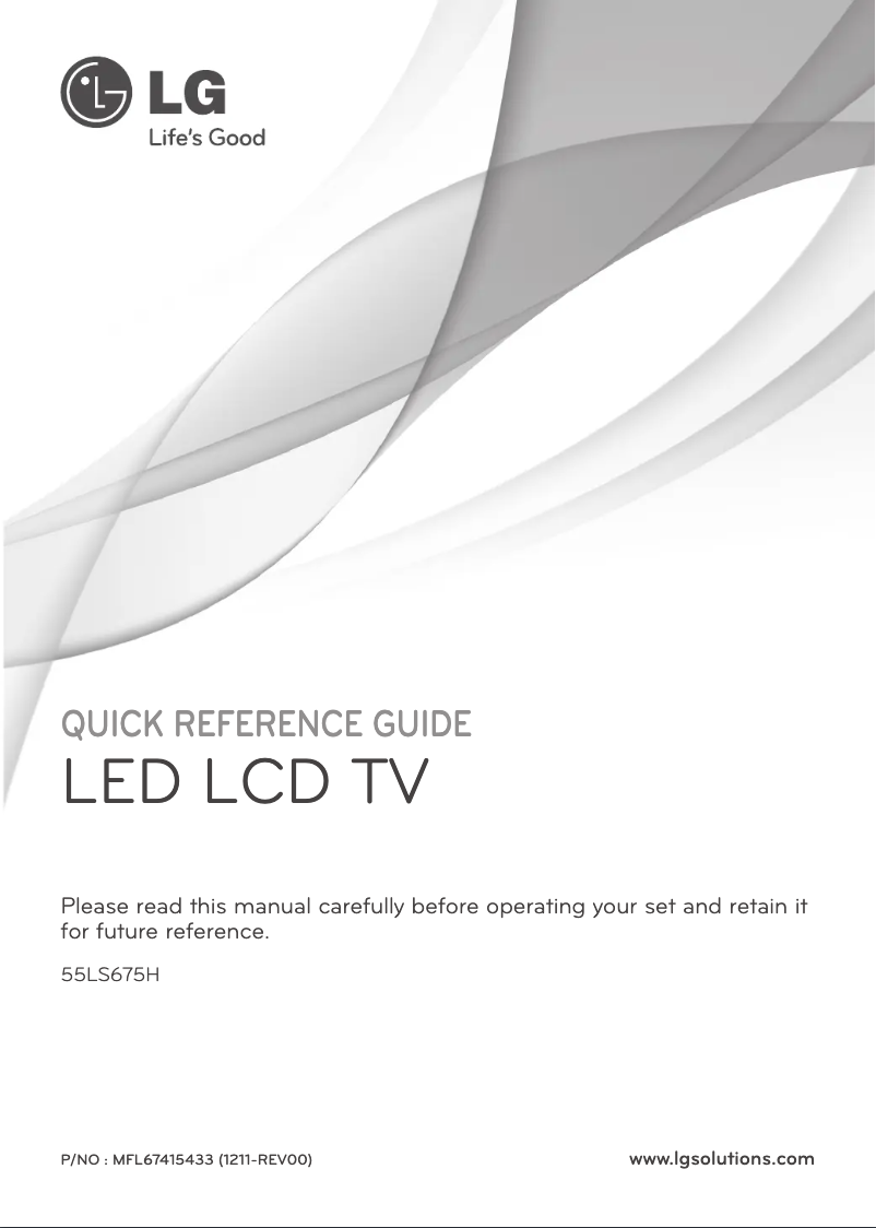 Page n°1 - Manuel utilisateur LG 55LS675H