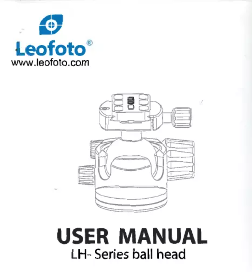 Page 1 de la notice Manuel utilisateur Leofoto LH-40