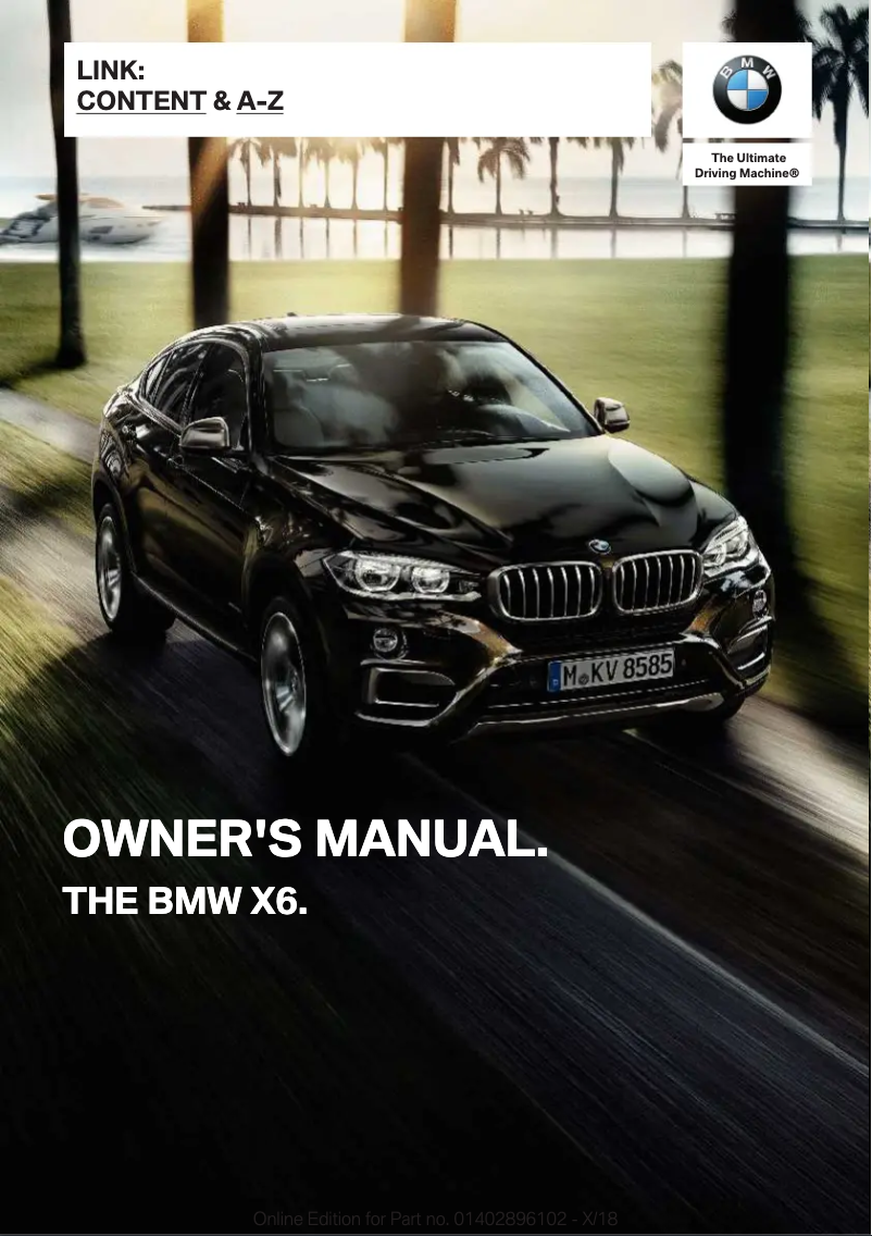 Page 1 de la notice Manuel utilisateur BMW X6 (2019)