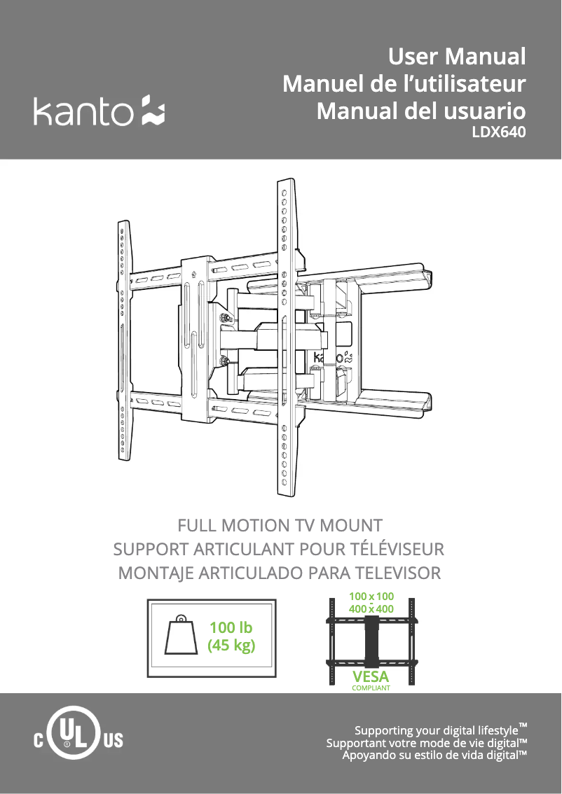 Page 1 de la notice Manuel utilisateur Kanto LDX640