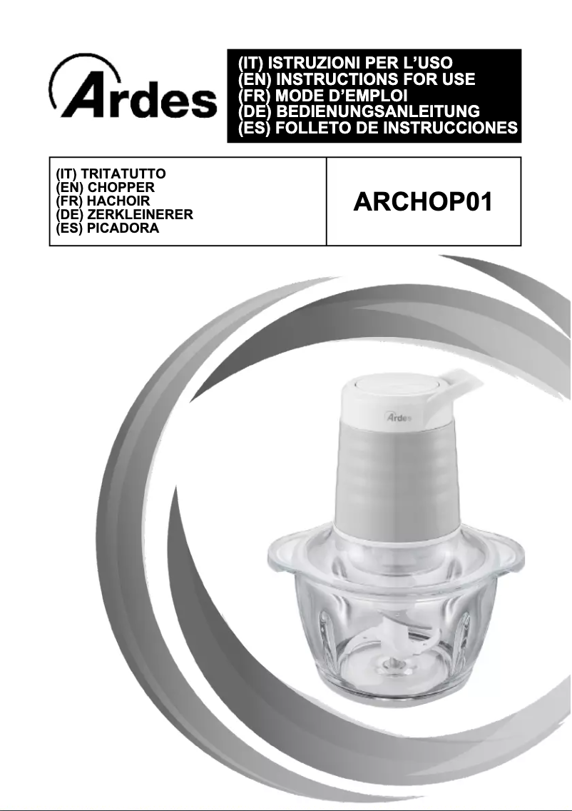 Page 1 de la notice Manuel utilisateur Ardes Chop ARCHOP01