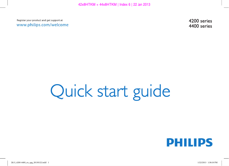 Image de la première page du manuel de l'appareil 46PFL4418H