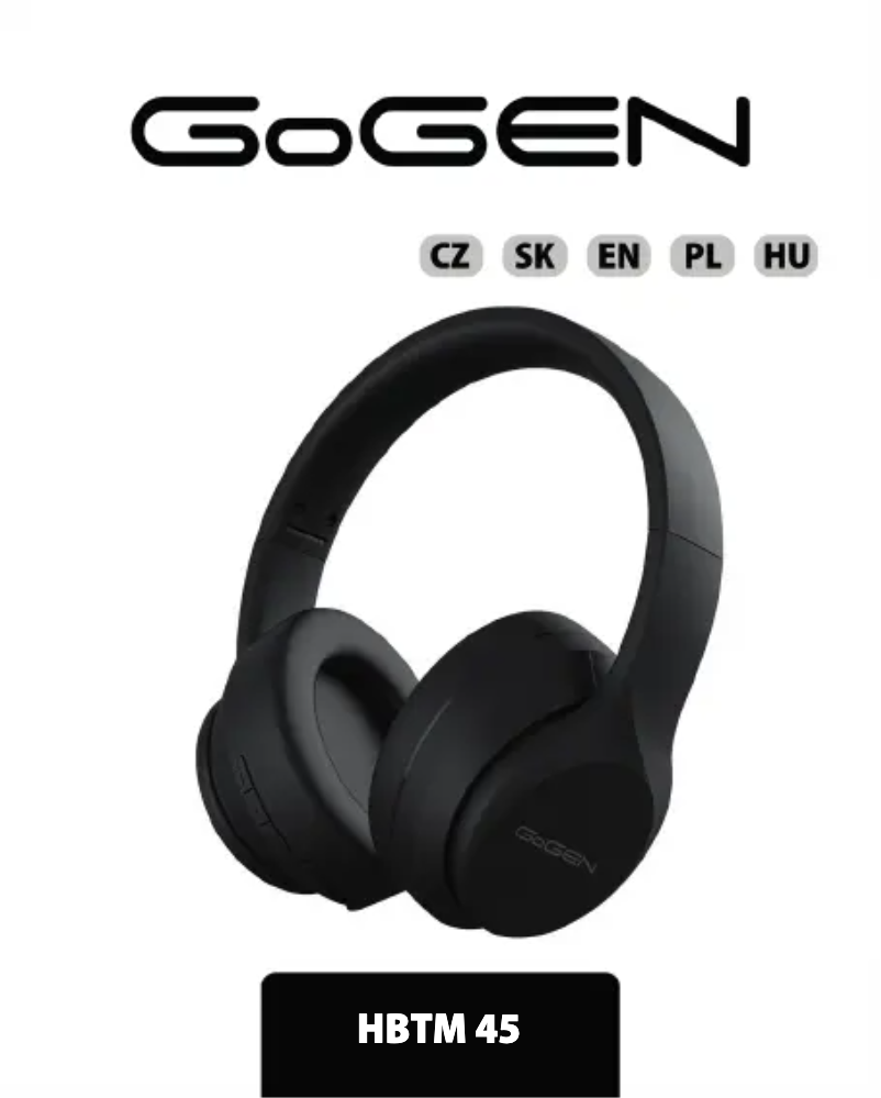Page n°1 - Manuel utilisateur GoGen HBTM 45