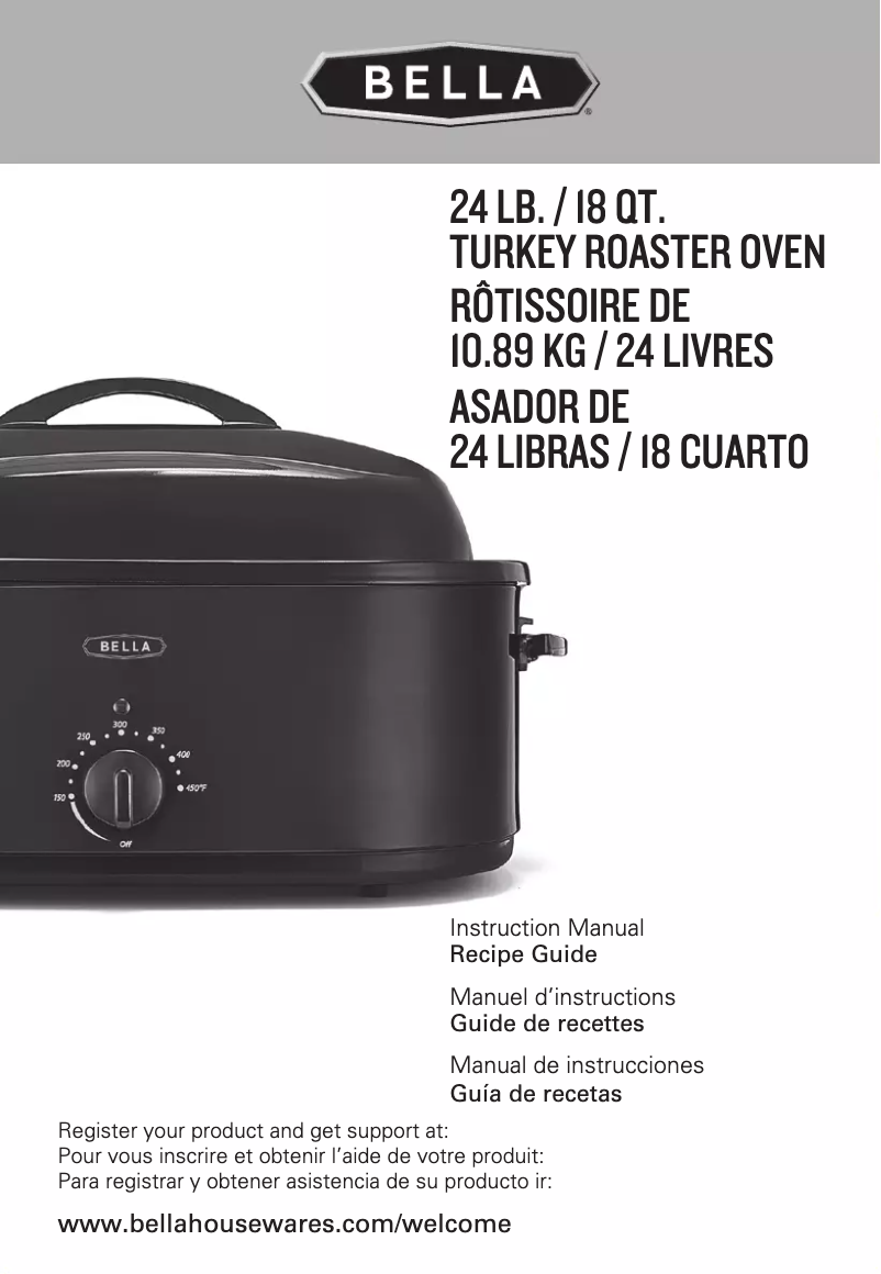 Page n°1 - Manuel utilisateur Bella 18qt Turkey Roaster