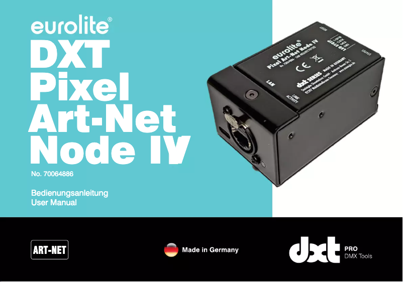 Page n°1 - Manuel utilisateur Eurolite DXT Pixel Art-Net Node IV