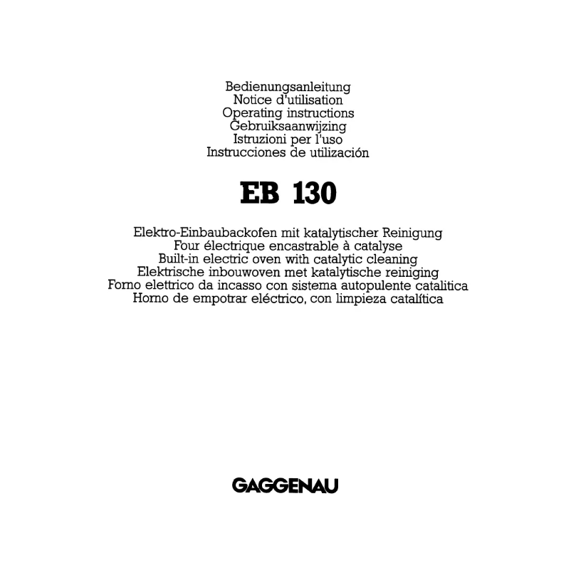 Image de la première page du manuel de l'appareil EB 130210