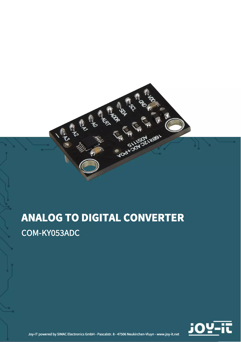 Página 1 del manual Manual de usuario Joy-It COM-KY053ADC