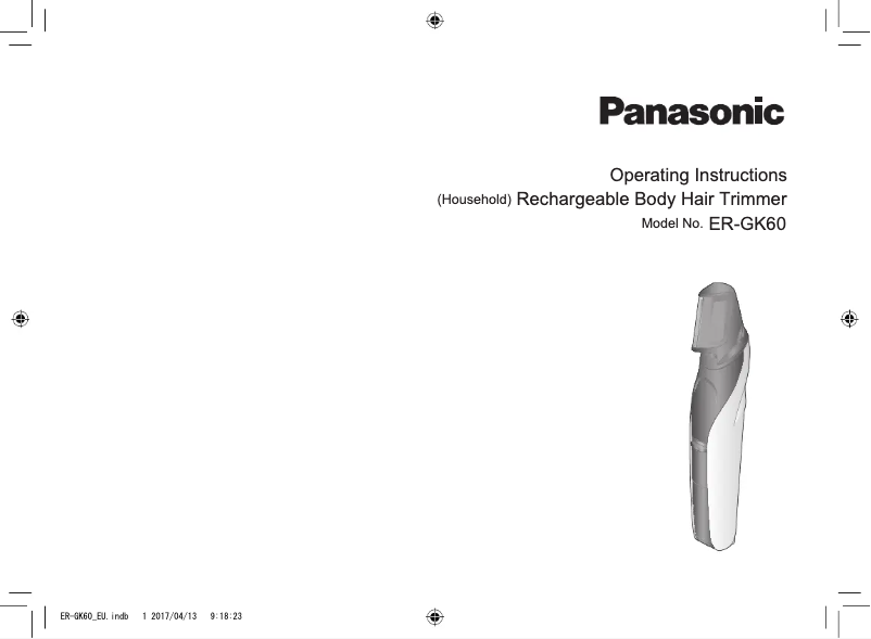 Page n°1 - Manuel utilisateur Panasonic ER-GK60