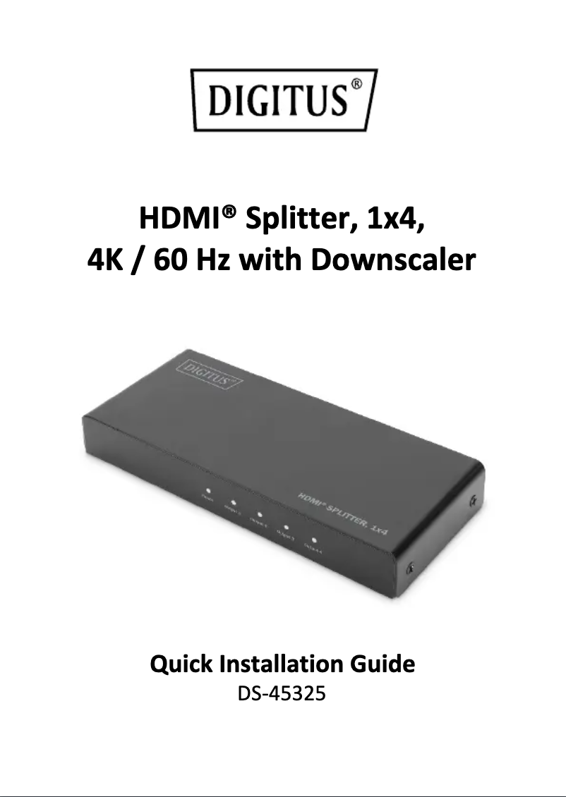 Image de la première page du manuel de l'appareil DS-45325