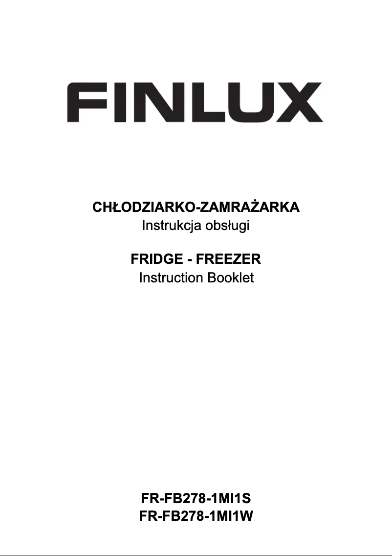 Page n°1 - Manuel utilisateur Finlux FR-FB278-1MI1W