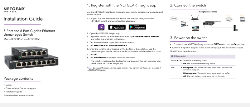 Página 1 del manual Manual de usuario Netgear GS308 v3