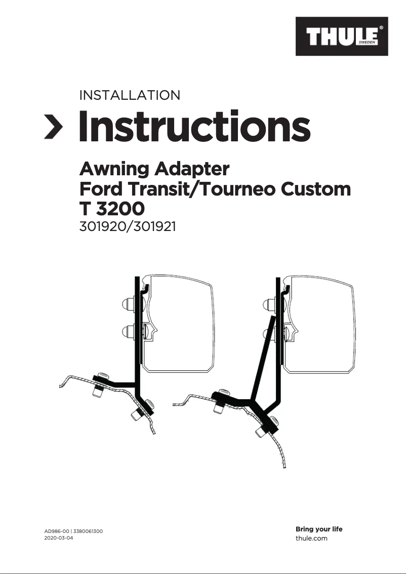 Image de la première page du manuel de l'appareil Adapter 301920