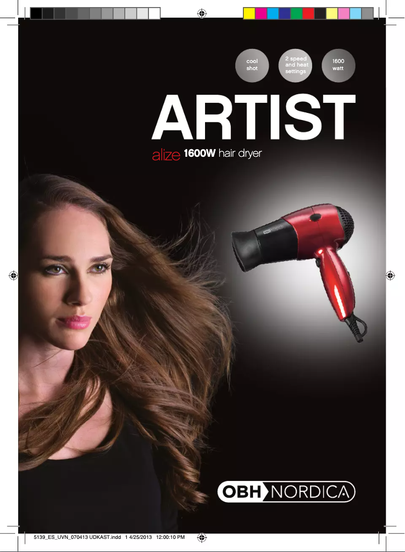 Image de la première page du manuel de l'appareil Artist Alize