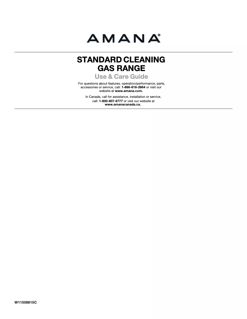 Page 1 de la notice Manuel utilisateur Amana AGR6303MMB
