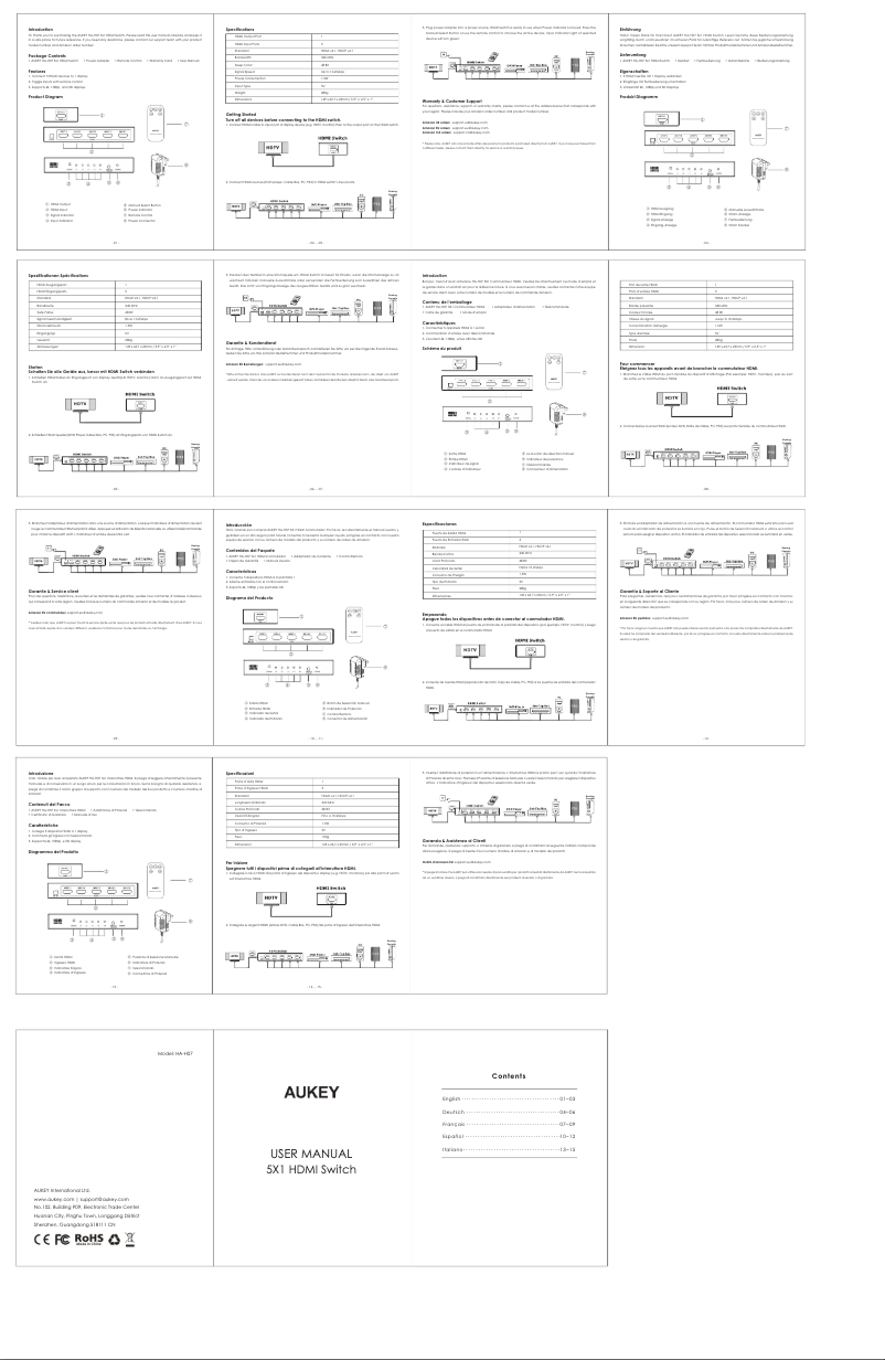 Image de la première page du manuel de l'appareil HA-H07