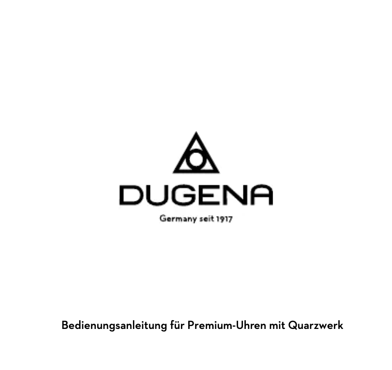 Page 1 of the manual User Manual Dugena Sigma Chrono