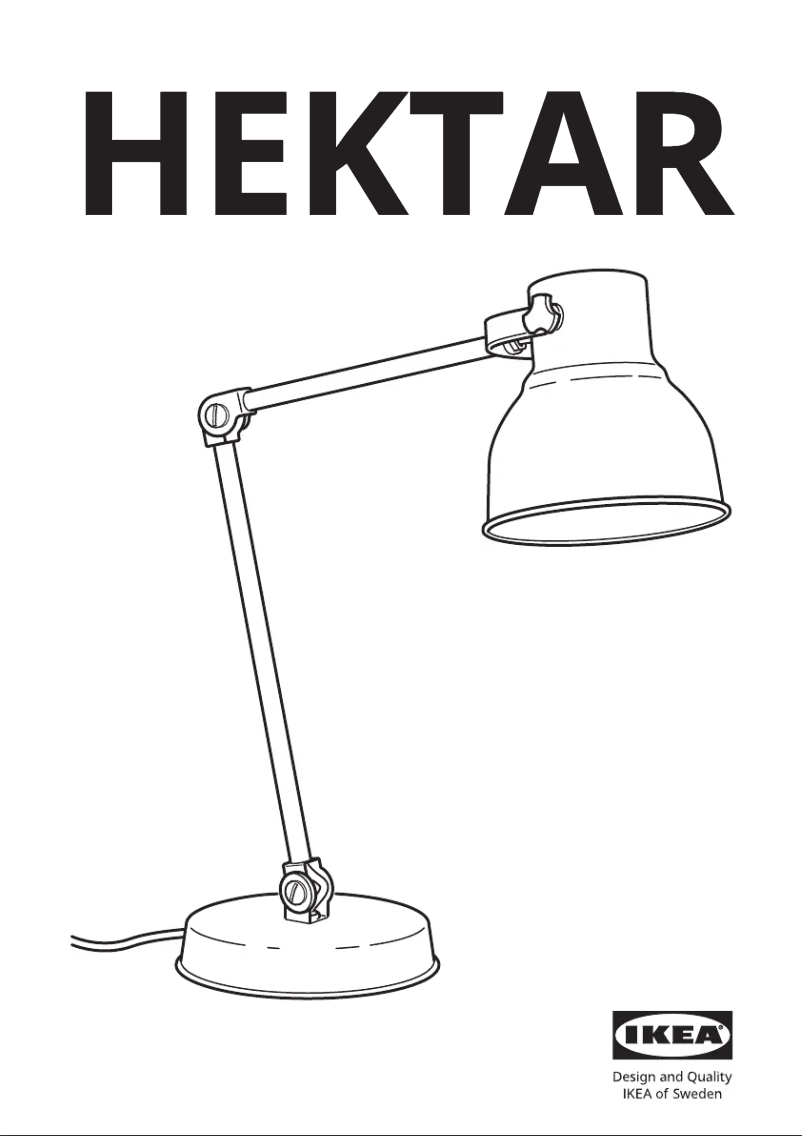 Page 1 de la notice Manuel utilisateur Ikea HEKTAR 203.493.82