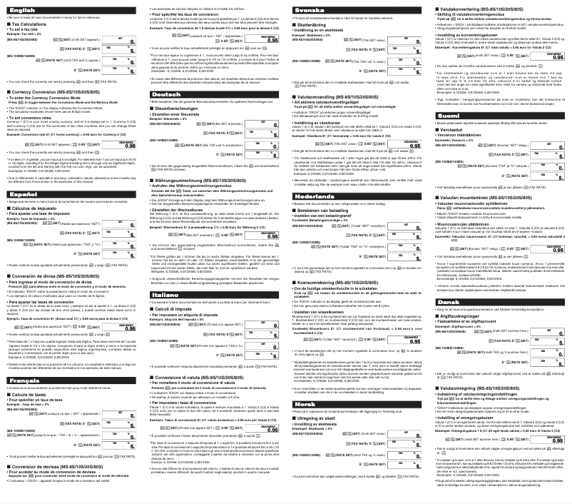 Image de la première page du manuel de l'appareil MS-100S