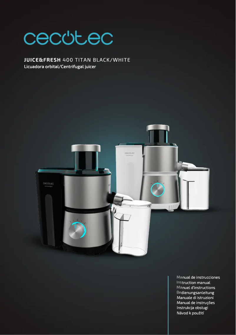 Image de la première page du manuel de l'appareil Juice&Fresh 400 Titan