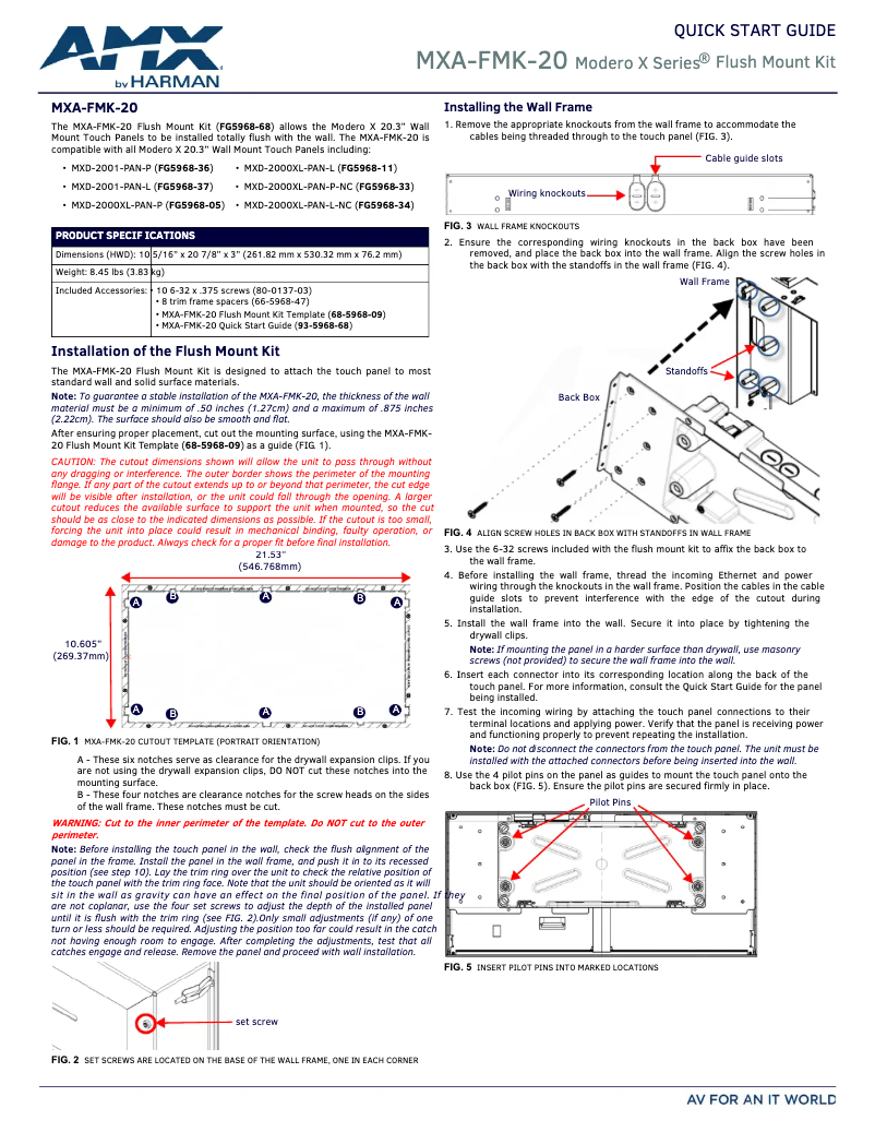 Image de la première page du manuel de l'appareil MXA-FMK-20