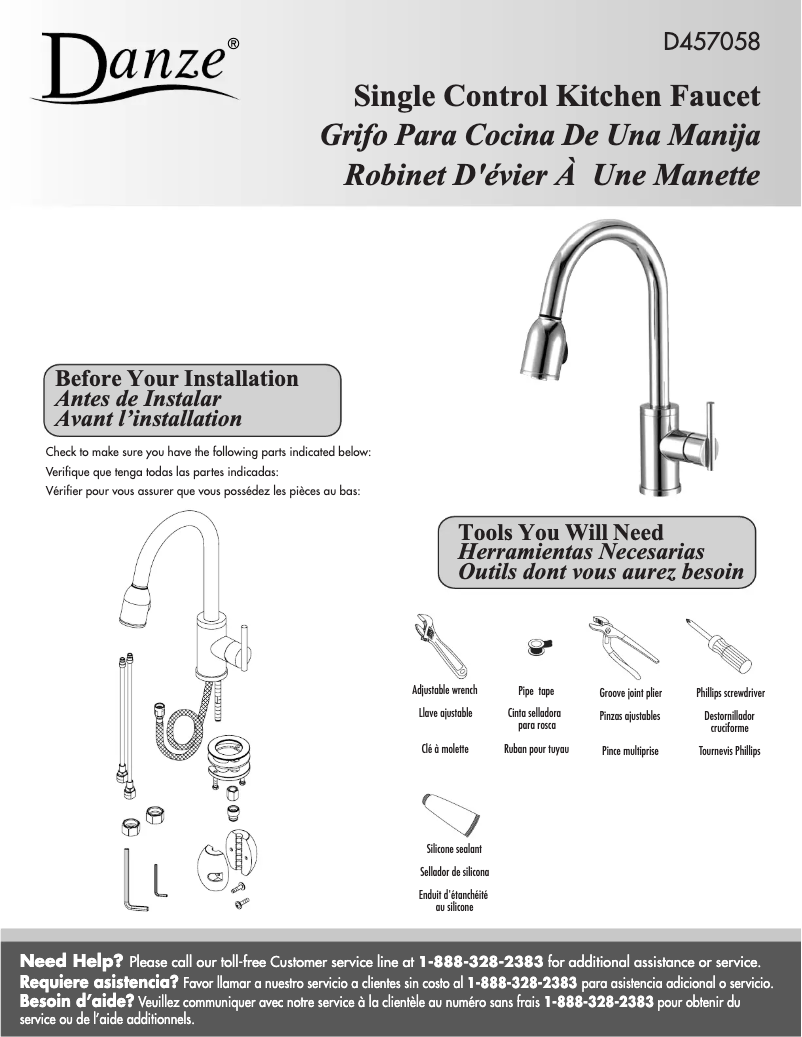Page n°1 - Manuel utilisateur Danze D457058