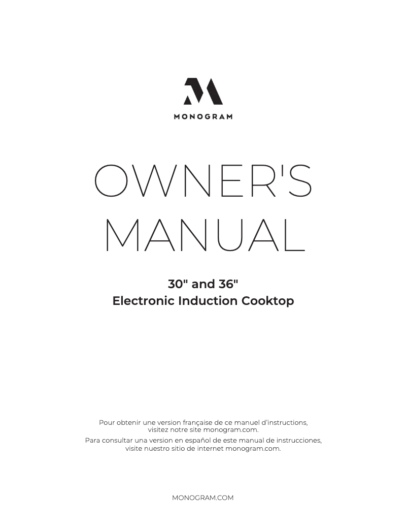 Page n°1 - Manuel utilisateur Monogram ZHU30RDTBB
