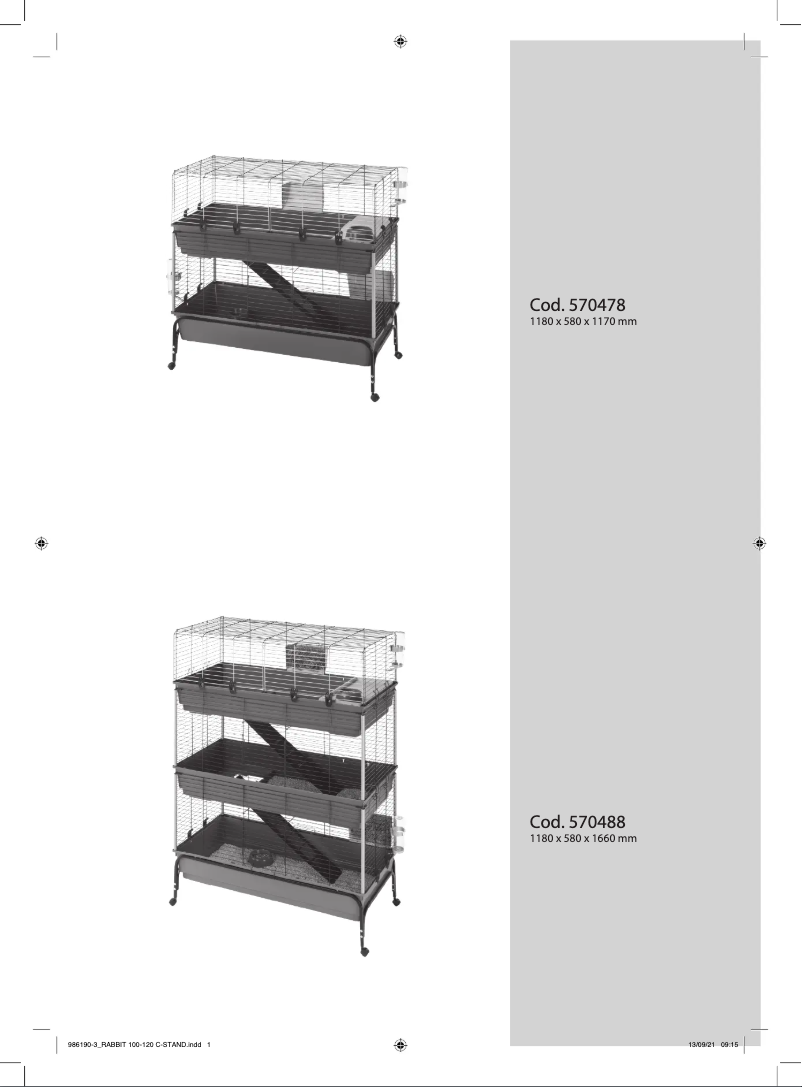 Page 1 de la notice Manuel utilisateur Ferplast Rabbit 120 Tris