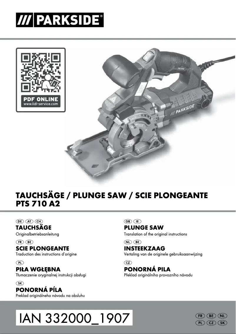Image de la première page du manuel de l'appareil PTS 710 A2