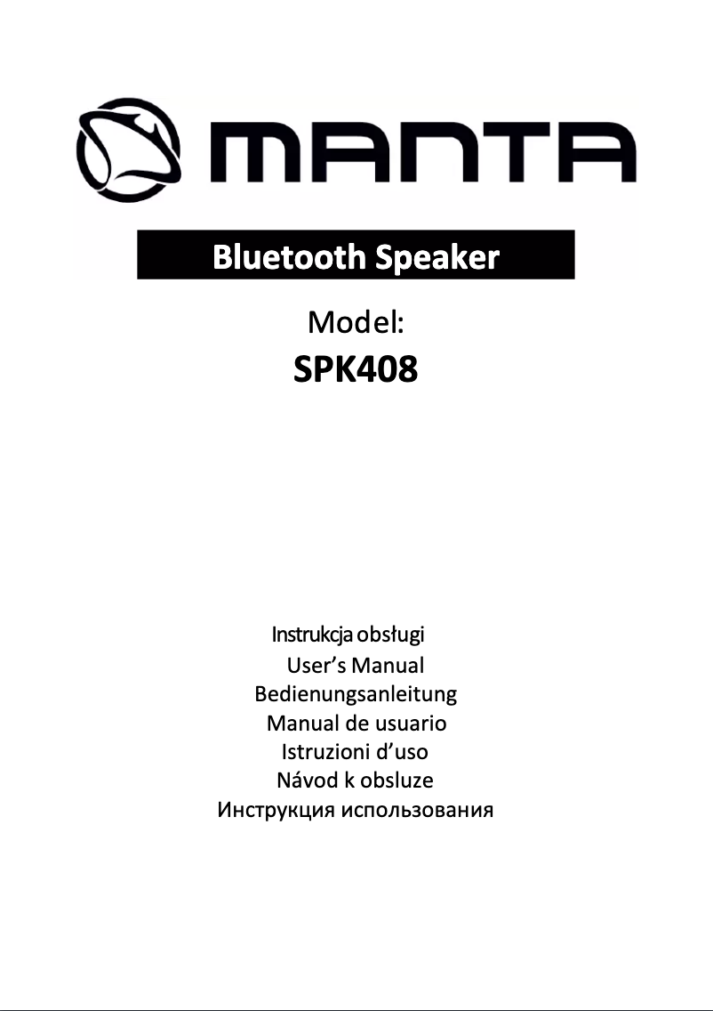 Image de la première page du manuel de l'appareil SPK408