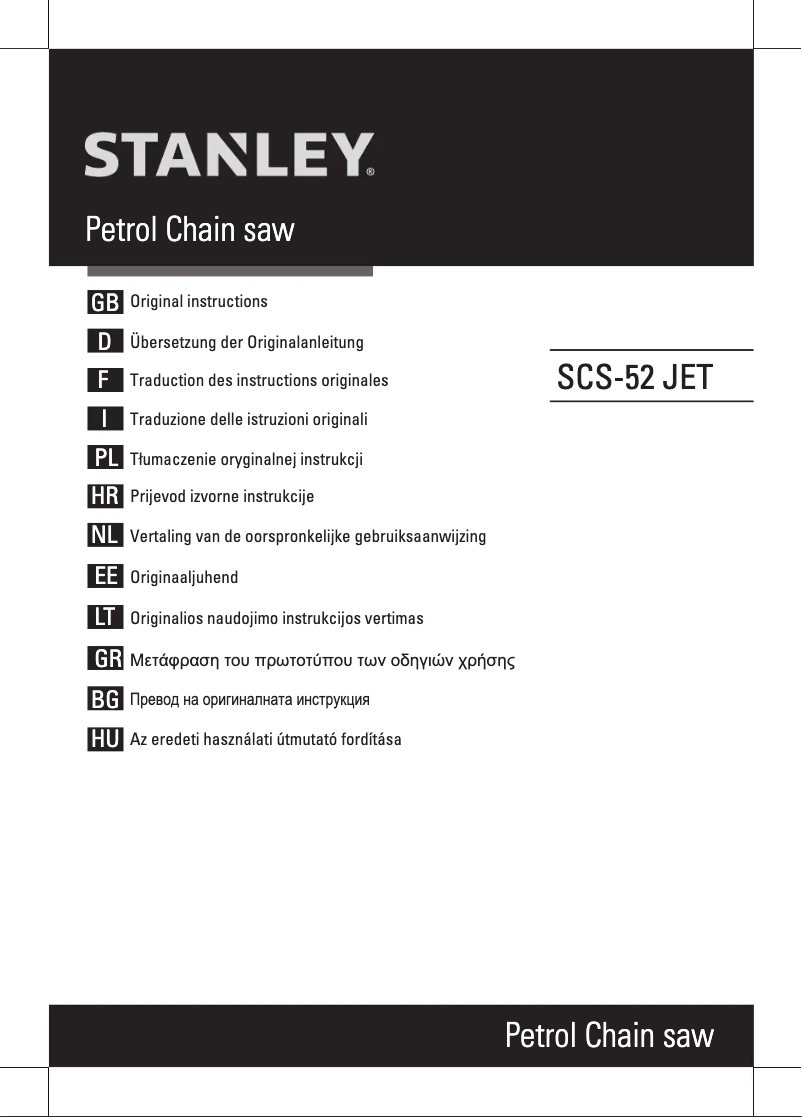 Image de la première page du manuel de l'appareil SCS-52-JET