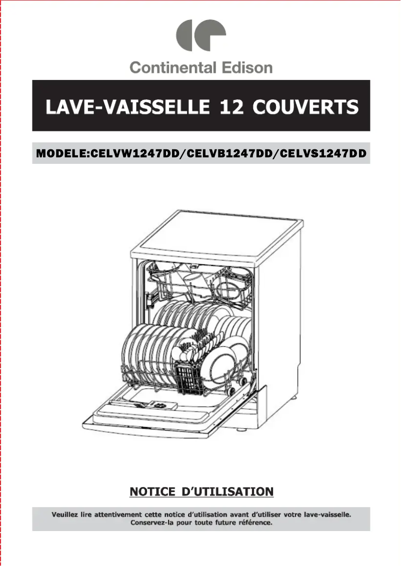 Page n°1 - Manuel utilisateur Continental Edison CELVB1247DD