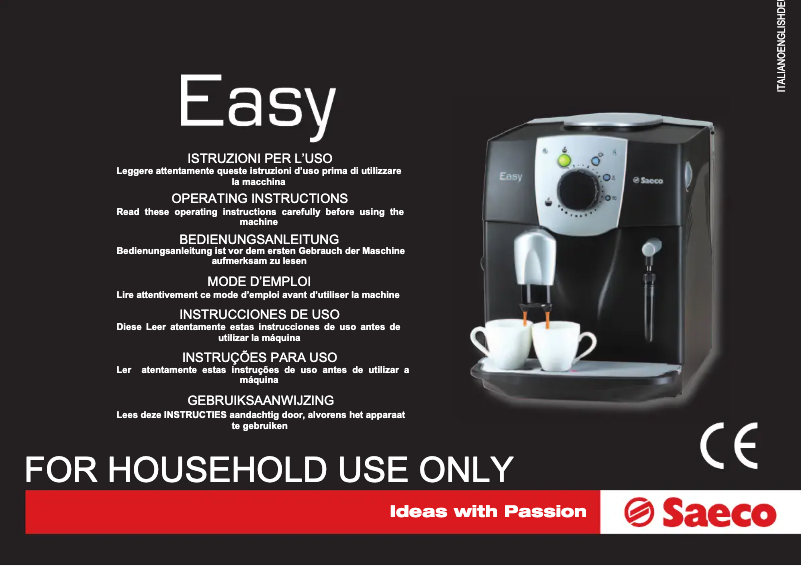 Página 1 del manual Manual de usuario Philips Saeco Incanto Easy
