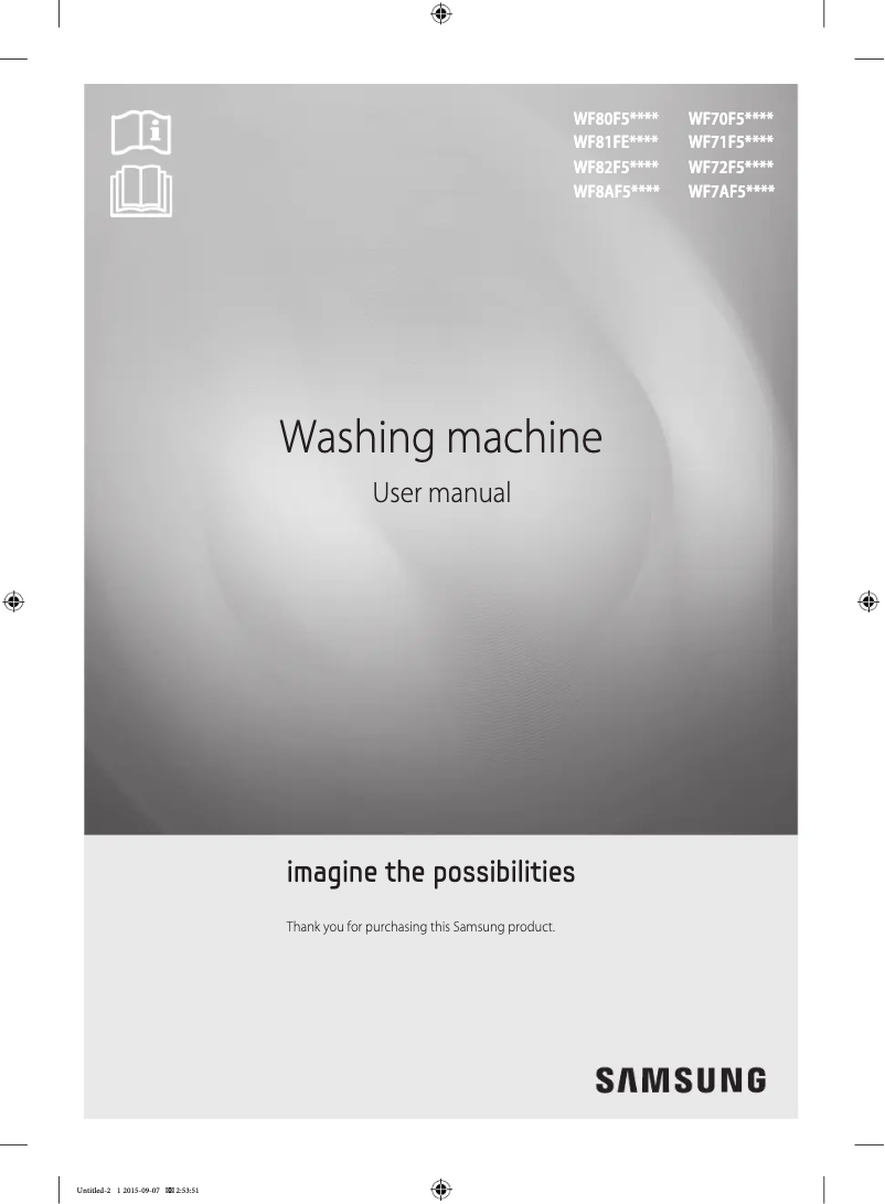 Page n°1 - Manuel utilisateur Samsung WF70F5E2W4W