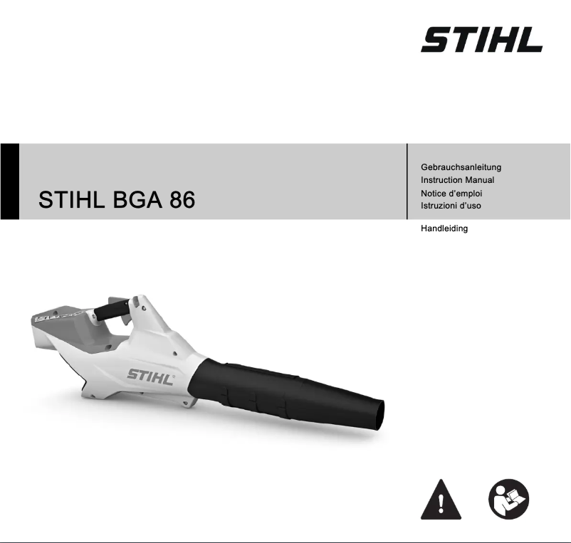 Page 1 de la notice Manuel utilisateur Stihl BGA 86