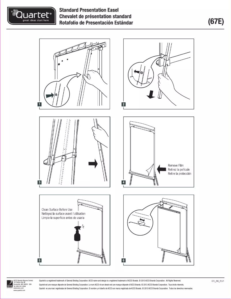 Page 1 de la notice Manuel utilisateur Quartet 67E