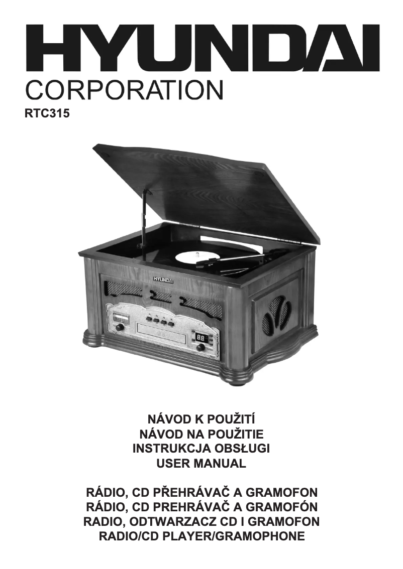 Page 1 de la notice Manuel utilisateur Hyundai RTC 315