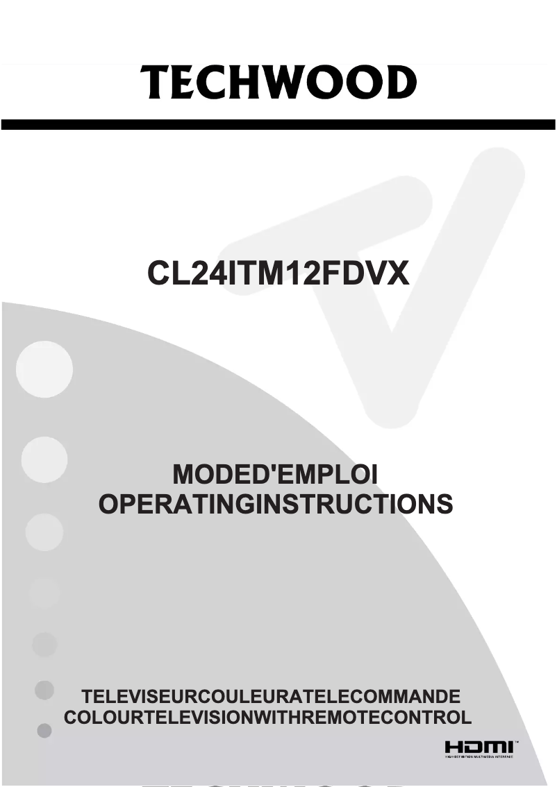 Image de la première page du manuel de l'appareil CL24ITM12FDVX