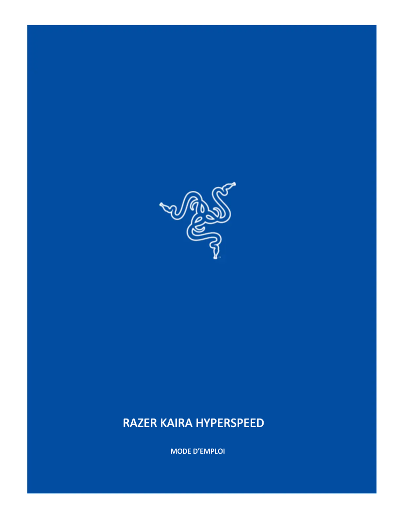 Page 1 de la notice Manuel utilisateur Razer Kaira HyperSpeed
